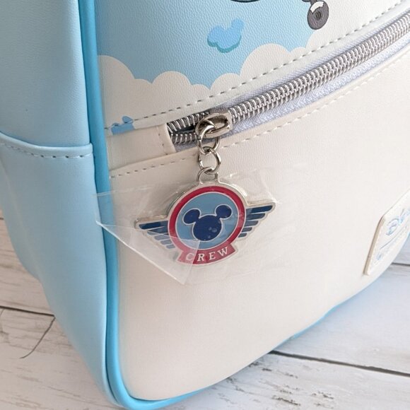 Her‎ Universe Disney Mickey Mouse Airplane Crazy School Mini Backpack - Picture 6 of 8